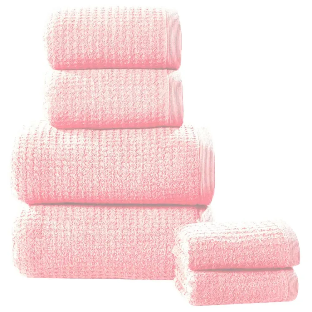 Waffle Textured Hand Towel - Pink, Cotton