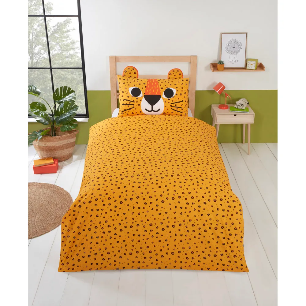 Wild Cats Single Duvet Cover Set - Multi