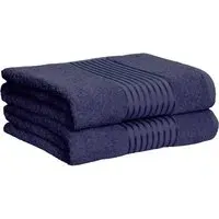 Windsor Bath Sheet Set of 2 - Blue, Cotton