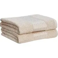 Windsor Bath Sheet Set of 2 - Brown, Cotton