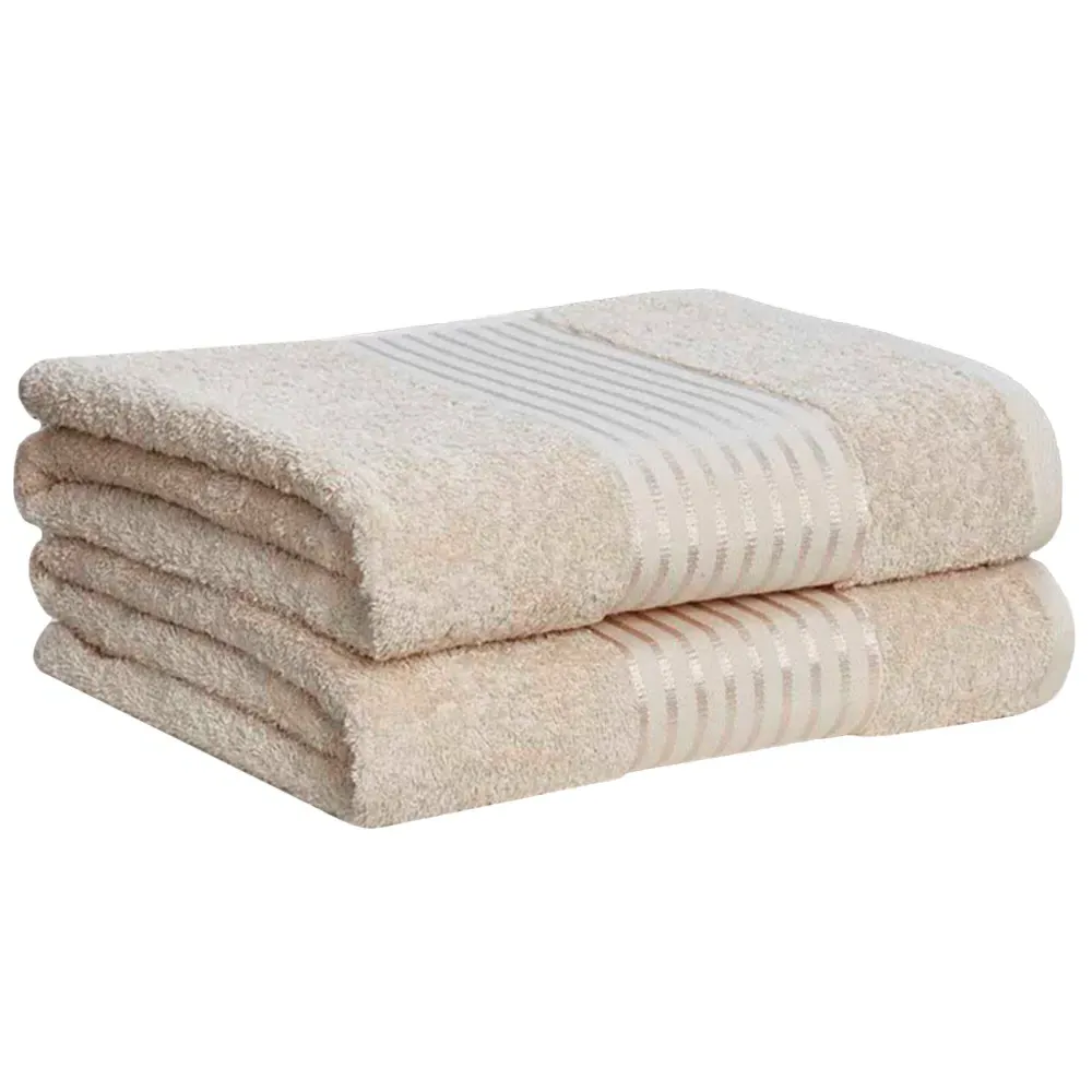 Windsor Bath Sheet Set of 2 - Brown, Cotton