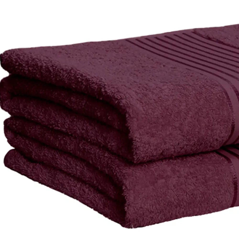 Windsor Bath Sheet Set of 2 - Purple, Cotton