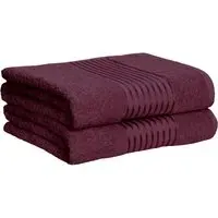Windsor Bath Sheet Set of 2 - Purple, Cotton