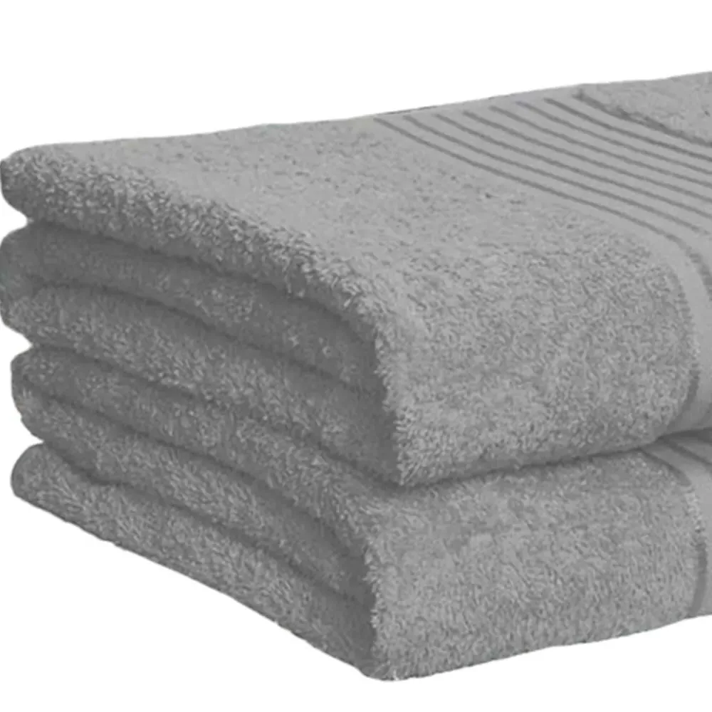 Windsor Bath Sheet Set of 2 - Silver, Cotton