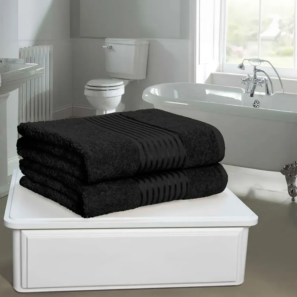 Windsor Face Cloth - Black, Cotton