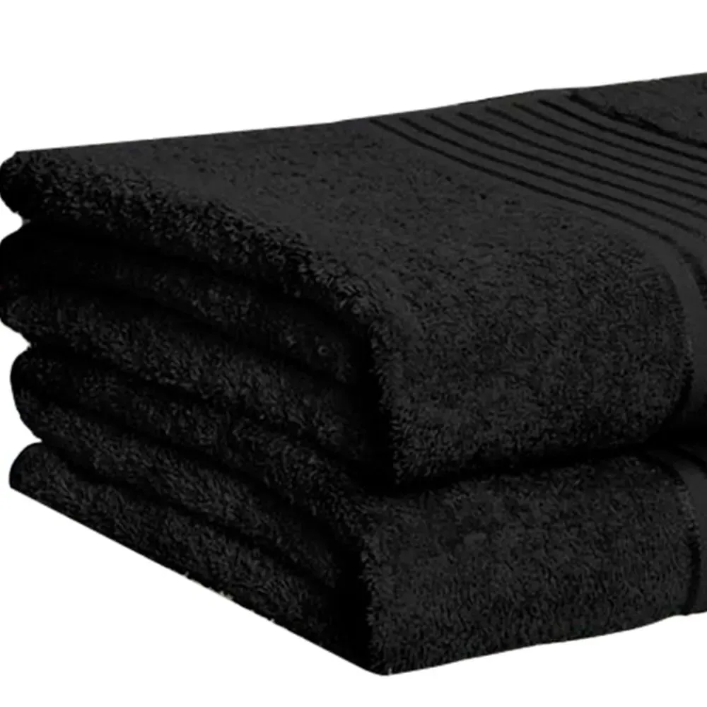 Windsor Face Cloth - Black, Cotton
