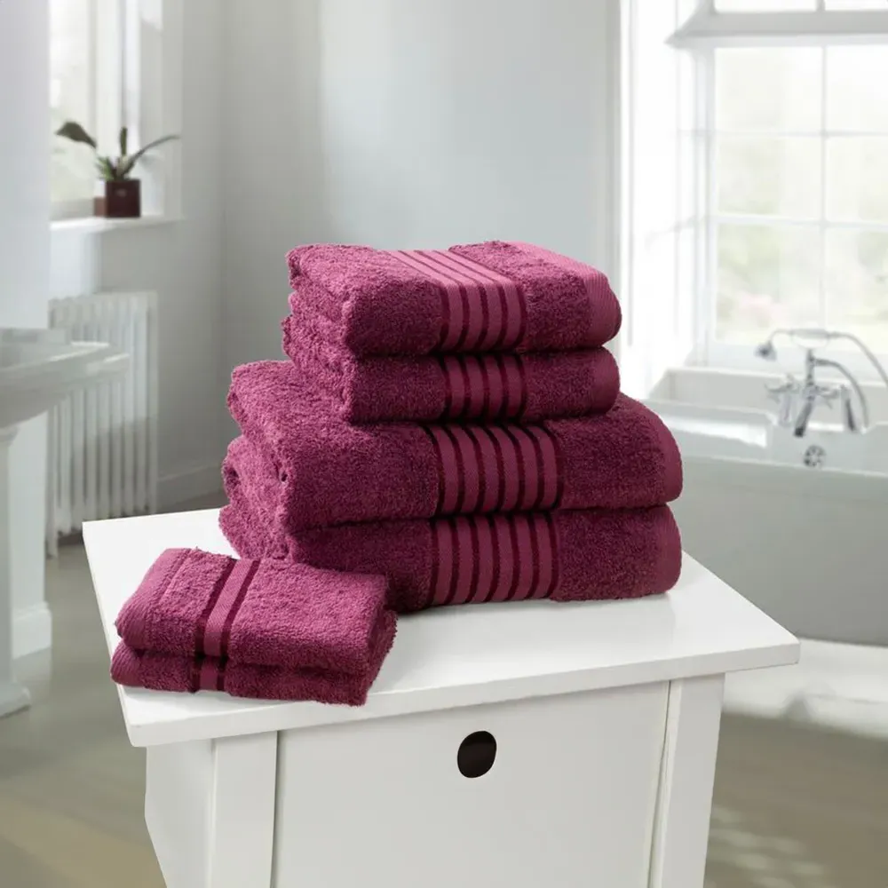 Windsor Pure Cotton Towel Bundle Set of 6 - Purple
