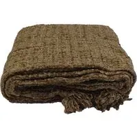 Zara Cotton Chenille Woven Throw - Cream