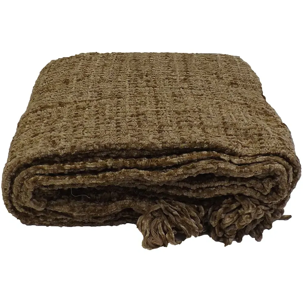 Zara Cotton Chenille Woven Throw - Cream image