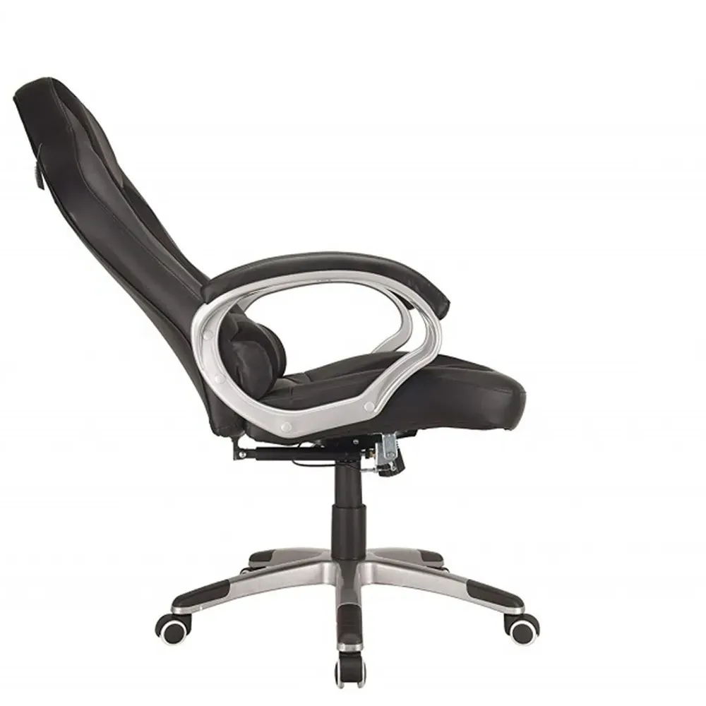 Reclining Gaming Office Chair - Black, Faux Leather