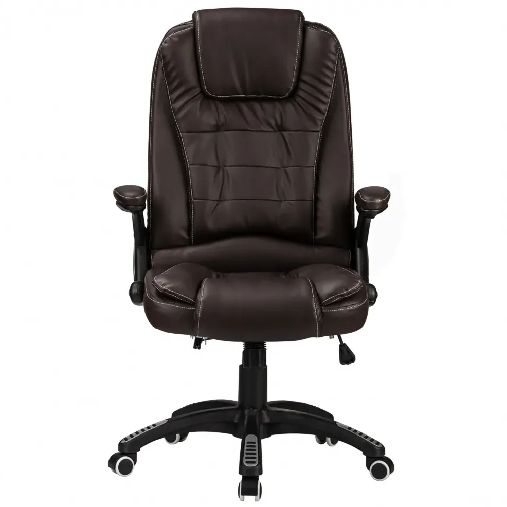 Reclining Office Chair - Brown, Faux Leather