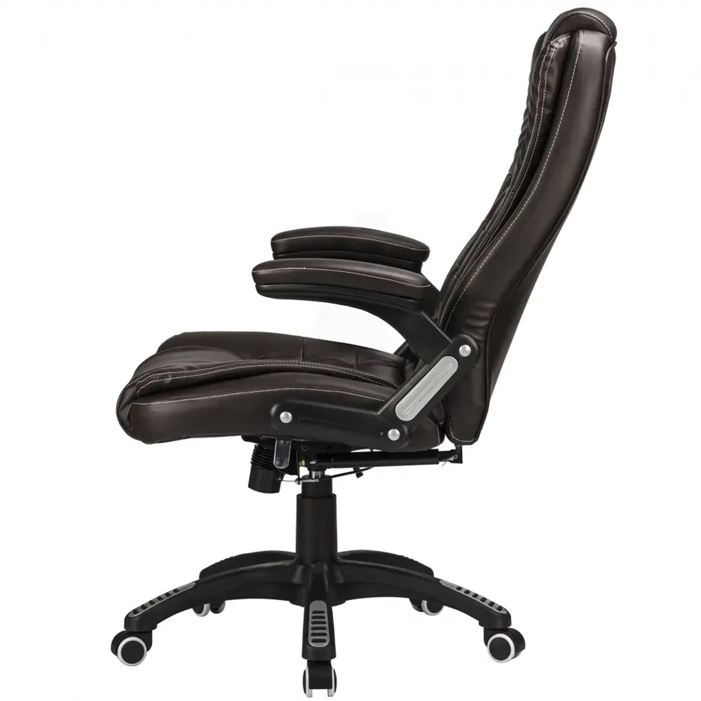 Reclining Office Chair - Brown, Faux Leather