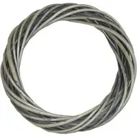 Antique Wash Small Wicker Ring Wreath - Brown