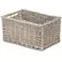 Large Antique Wash Lined Open Wicker Storage Basket - Brown