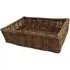 Large Double Steamed Wicker Storage Tray - Brown