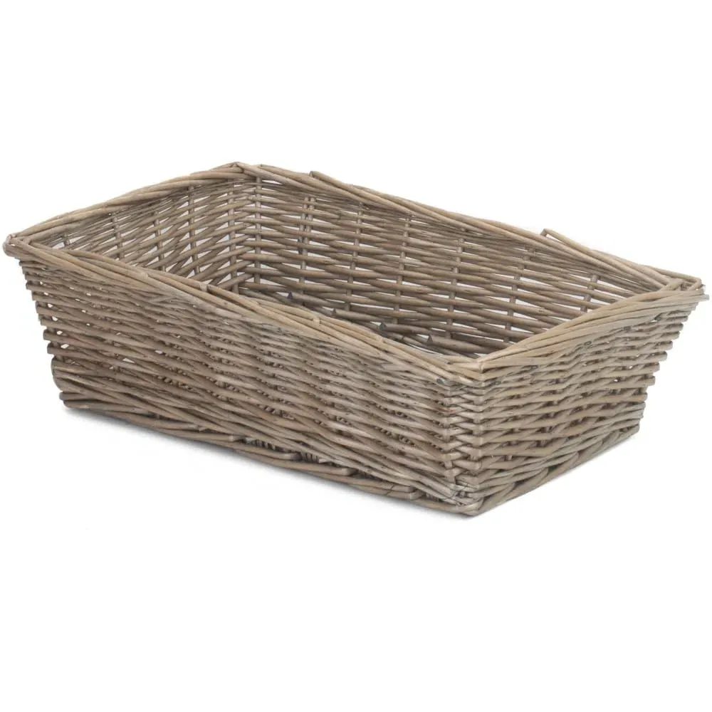 Large Tapered Serving Tray - Brown, Wicker image