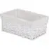 Large Wicker Storage Basket with Cotton Lining - White
