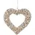 Medium Flat Open Wicker Heart - Brown