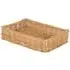 Medium Straight Sided Rectangular Wicker Tray - Brown