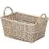 Medium Wicker Storage Basket with Handles - Brown