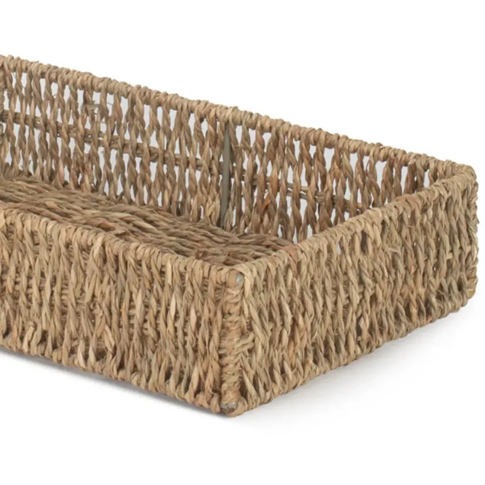 Rectangular Seagrass Small Tray - Green