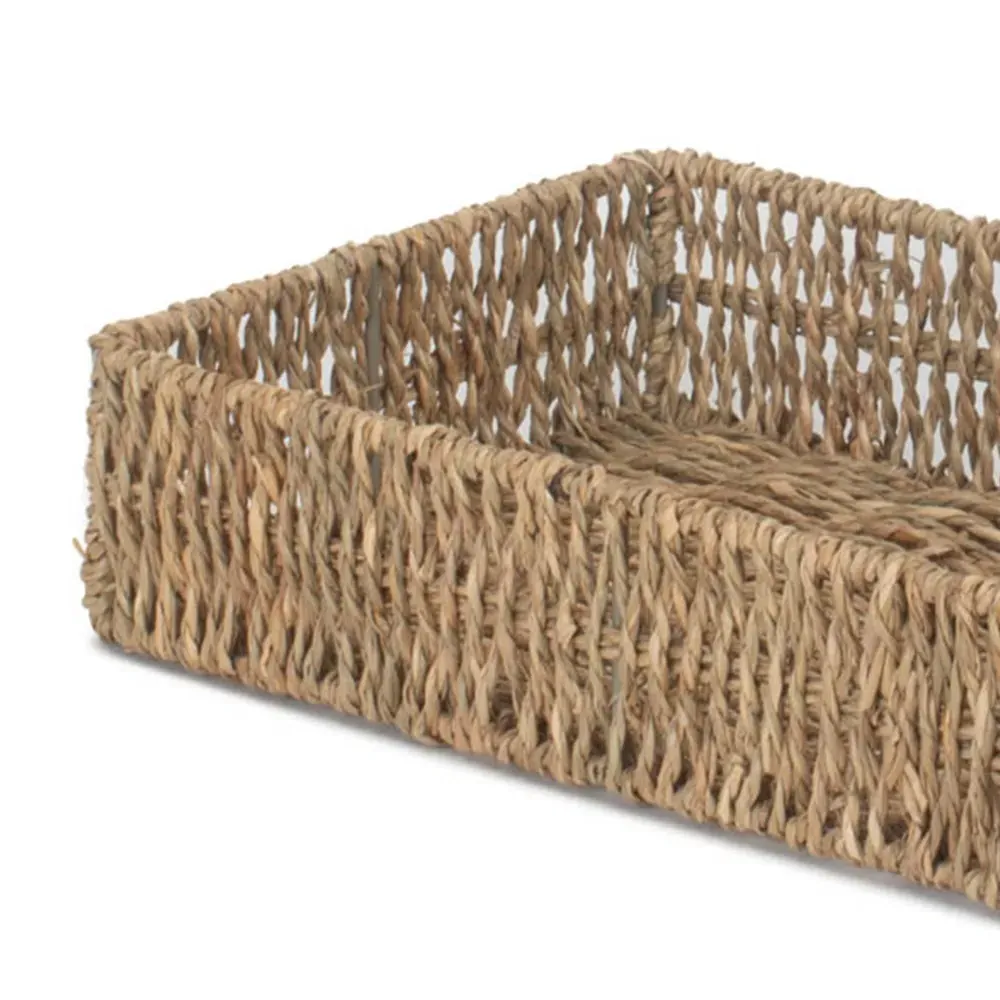 Rectangular Seagrass Small Tray - Green