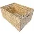 Rectangular Water Hyacinth Storage Basket Set of 3 - Brown