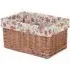 Small Double Steamed Garden Rose Willow Storage Basket - Brown