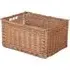 Small Double Steamed Open Wicker Storage Basket - Brown