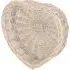 Small Heart Shaped Wicker Tray - White