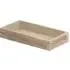 Small Shallow Wooden Plinth Tray - Brown, Oak