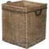 Square Medium Storage Log Basket - Brown