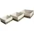 Square Seagrass Tray 3 Pack with Cotton Lining - Brown