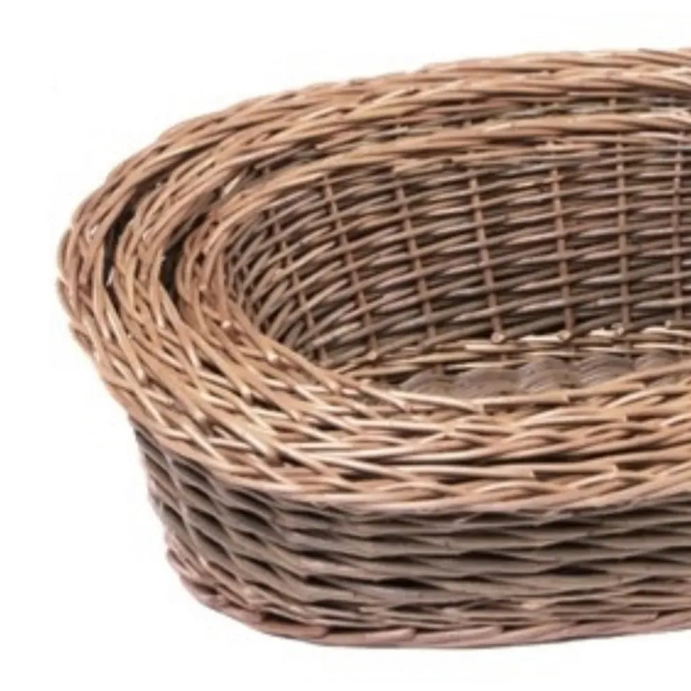 Two Tone Oval Tray Set of 3 - Green, Willow