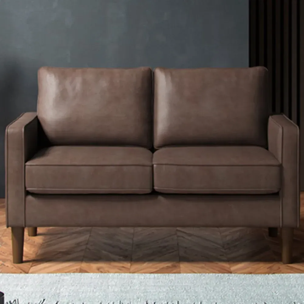 2-Seater Sofa - Brown, Faux Leather image