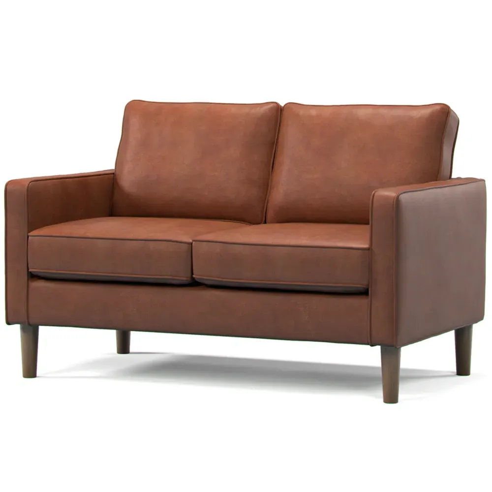 2-Seater Sofa - Tan, Faux Leather