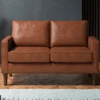 2-Seater Sofa - Tan, Faux Leather