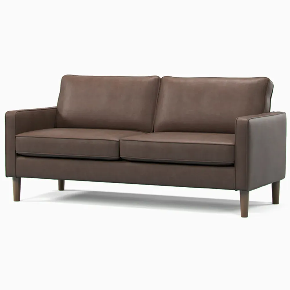 3-Seater Sofa - Brown, Faux Leather