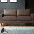 3-Seater Sofa - Brown, Faux Leather