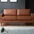 3-Seater Sofa - Tan, Faux Leather