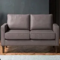 Regan 2-Seater Sofa - Grey, Faux Leather