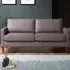 Regan 3-Seater Sofa - Grey, Faux Leather