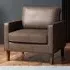 Regan Armchair - Brown, Faux Leather
