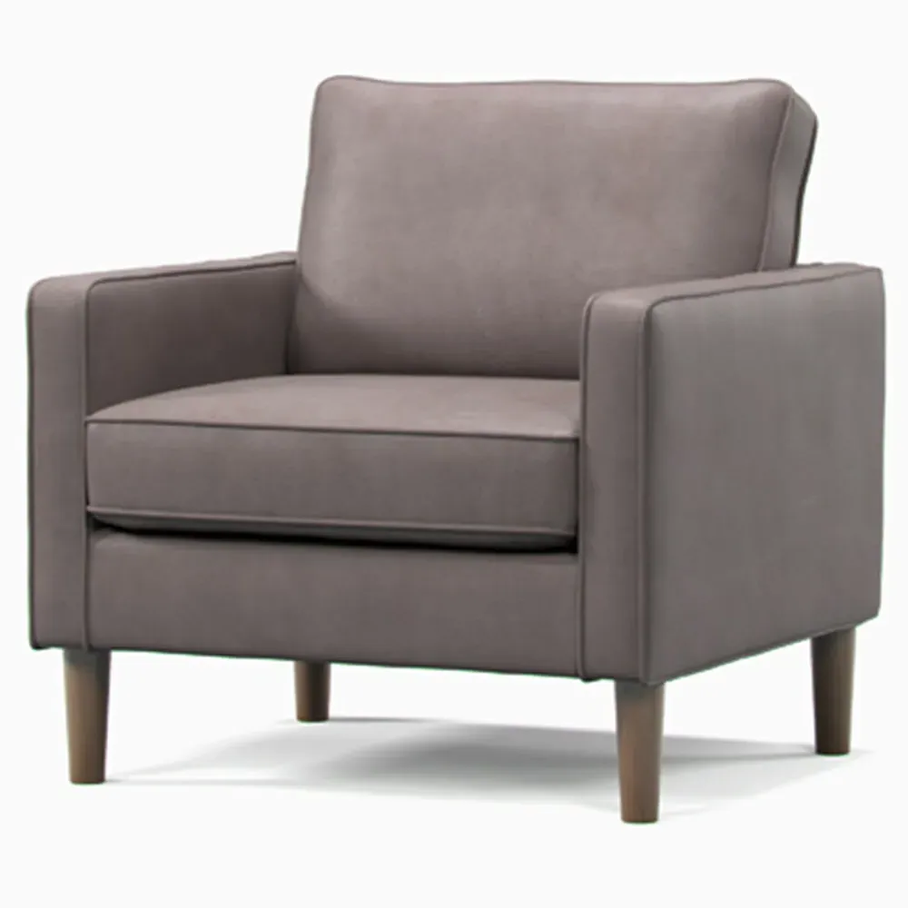 Regan Armchair - Grey, Faux Leather