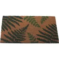 Fern Latex Backed Door Mat - Green