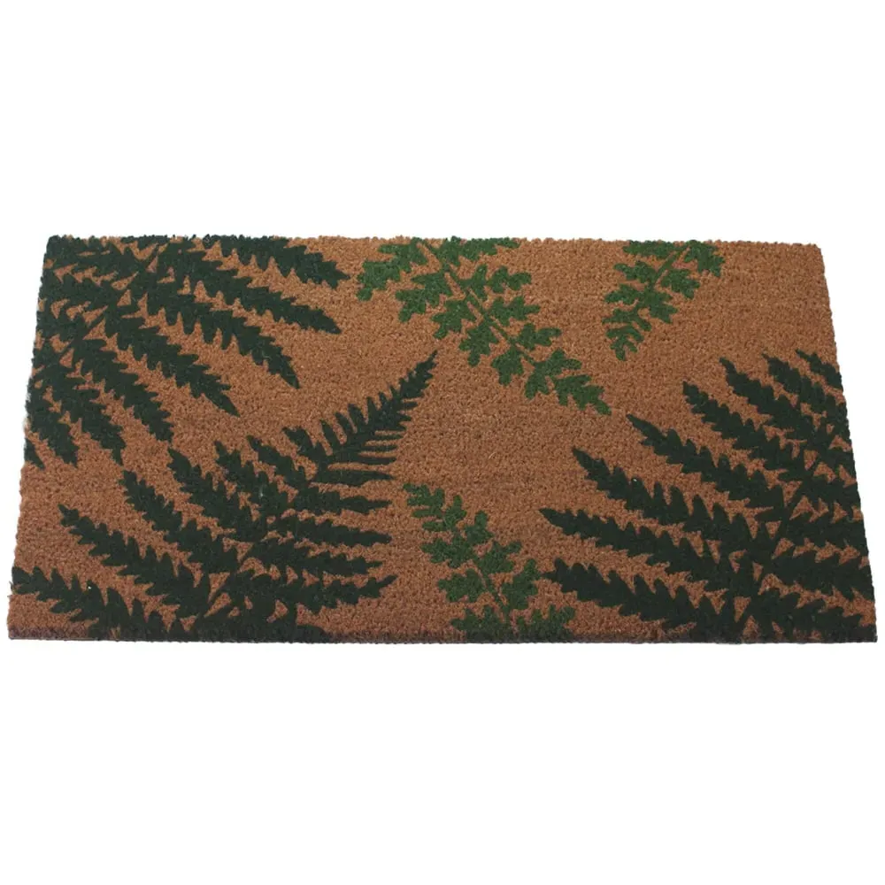 Fern Latex Backed Door Mat - Green image