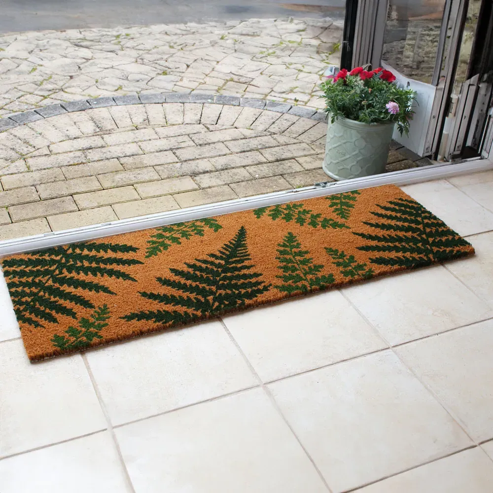 Fern Latex Backed Runner - Green
