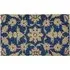 Jekyll Floral Latex Backed Door Mat - Blue, Coir