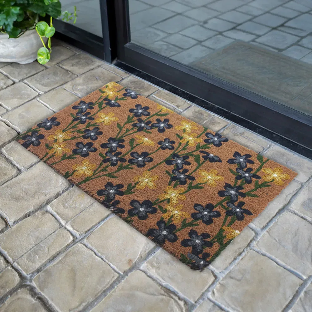 Spring Flowers Latex Backed Door Mat - Multi