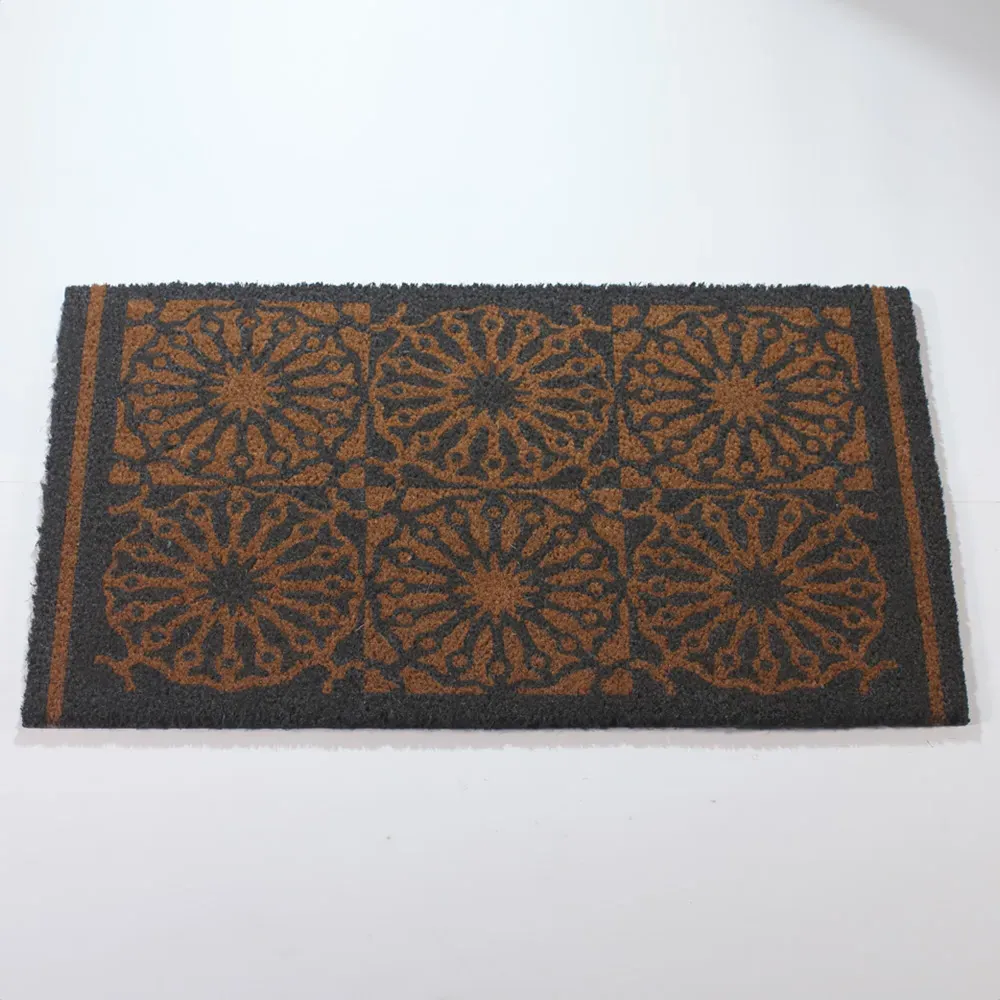 Starburst Latex Backed Door Mat - Grey